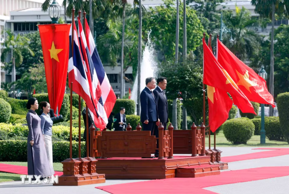 Lễ đón Tổng Bí thư, Chủ tịch nước Tô Lâm và Phu nhân thăm chính thức Vương quốc Thái Lan - Ảnh 5.