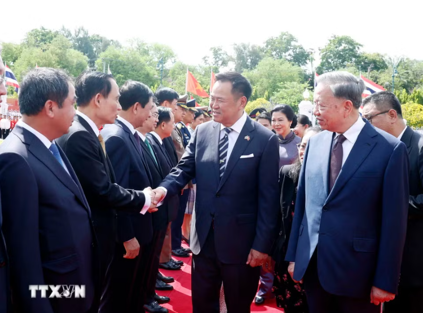Lễ đón Tổng Bí thư, Chủ tịch nước Tô Lâm và Phu nhân thăm chính thức Vương quốc Thái Lan - Ảnh 12.