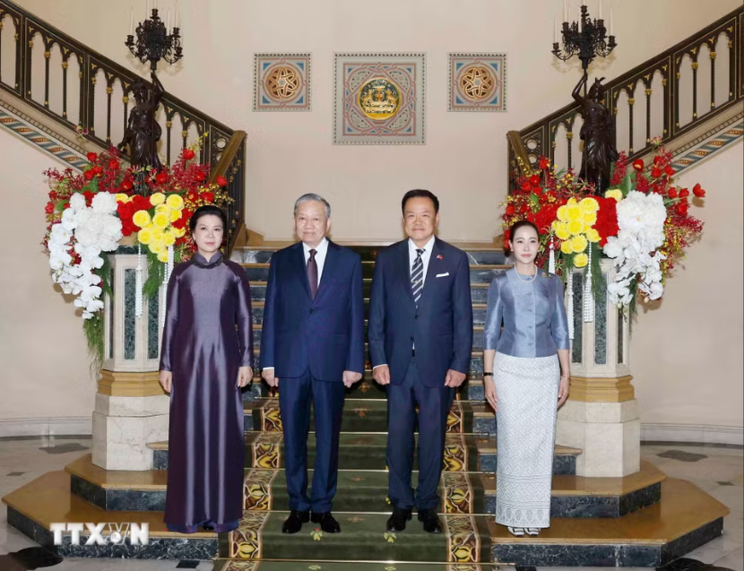 Lễ đón Tổng Bí thư, Chủ tịch nước Tô Lâm và Phu nhân thăm chính thức Vương quốc Thái Lan - Ảnh 14.