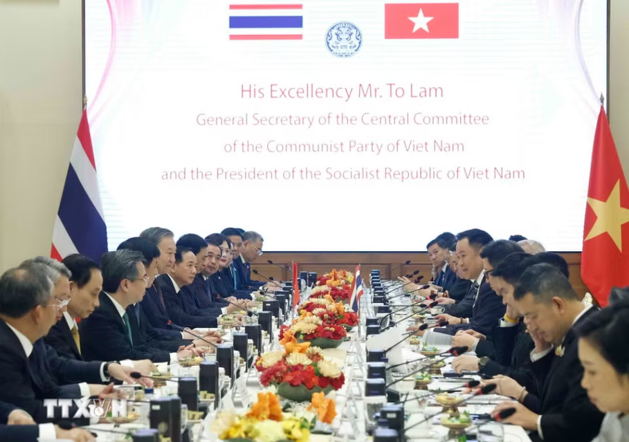Tổng B&iacute; thư, Chủ tịch nước T&ocirc; L&acirc;m hội đ&agrave;m với Thủ tướng Th&aacute;i Lan - Ảnh 8.