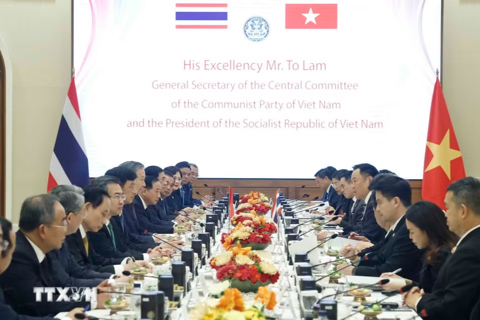 Tổng B&iacute; thư, Chủ tịch nước T&ocirc; L&acirc;m hội đ&agrave;m với Thủ tướng Th&aacute;i Lan - Ảnh 5.