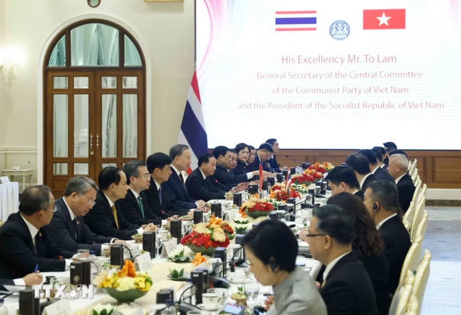 Tổng B&iacute; thư, Chủ tịch nước T&ocirc; L&acirc;m hội đ&agrave;m với Thủ tướng Th&aacute;i Lan - Ảnh 6.