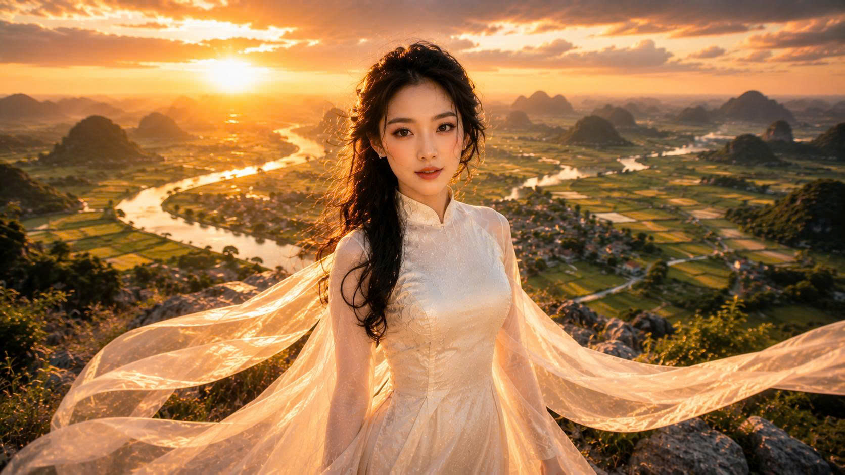 Dùng AI để đưa hình ảnh áo dài Việt Nam đến gần giới trẻ  - Ảnh 1.