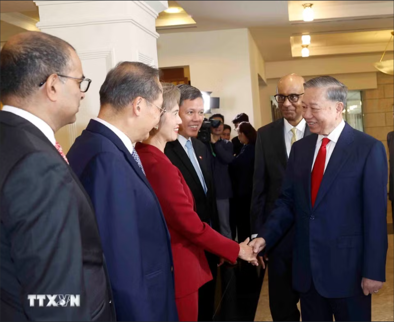 Lễ đón Tổng Bí thư, Chủ tịch nước Tô Lâm và Phu nhân thăm cấp Nhà nước Singapore - Ảnh 6.