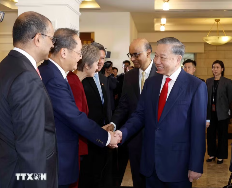 Lễ đón Tổng Bí thư, Chủ tịch nước Tô Lâm và Phu nhân thăm cấp Nhà nước Singapore - Ảnh 7.