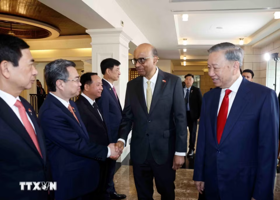 Lễ đón Tổng Bí thư, Chủ tịch nước Tô Lâm và Phu nhân thăm cấp Nhà nước Singapore - Ảnh 10.