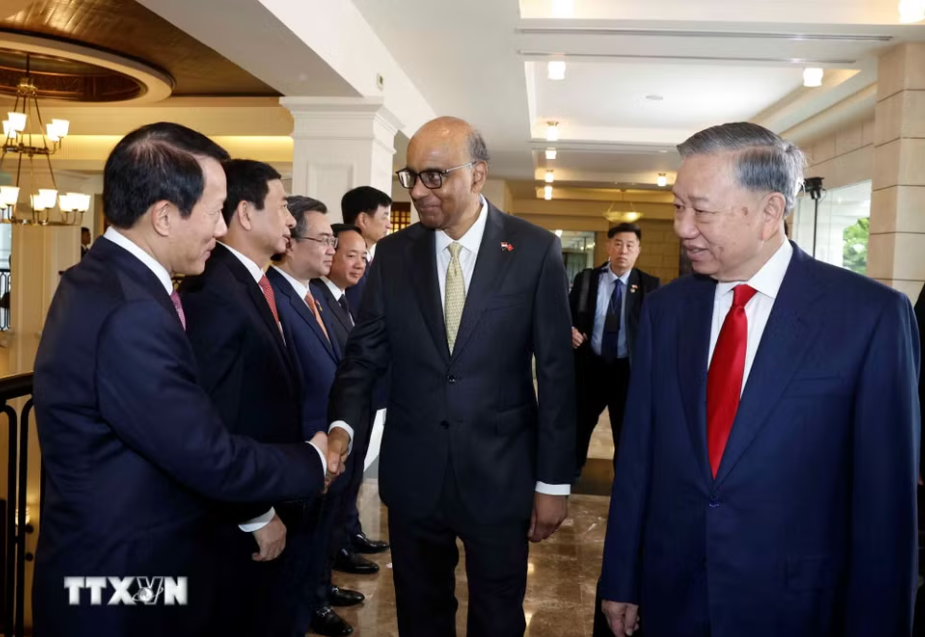 Lễ đón Tổng Bí thư, Chủ tịch nước Tô Lâm và Phu nhân thăm cấp Nhà nước Singapore - Ảnh 11.