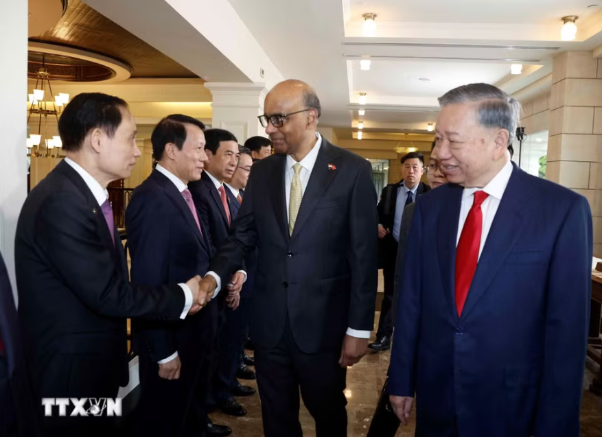Lễ đón Tổng Bí thư, Chủ tịch nước Tô Lâm và Phu nhân thăm cấp Nhà nước Singapore - Ảnh 12.