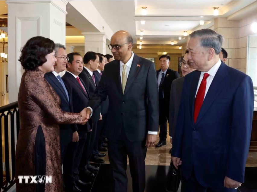 Lễ đón Tổng Bí thư, Chủ tịch nước Tô Lâm và Phu nhân thăm cấp Nhà nước Singapore - Ảnh 13.
