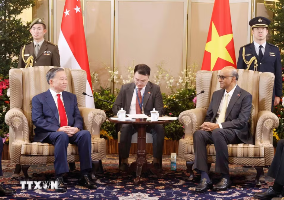 Tổng Bí thư, Chủ tịch nước Tô Lâm hội đàm với Tổng thống Singapore - Ảnh 2.