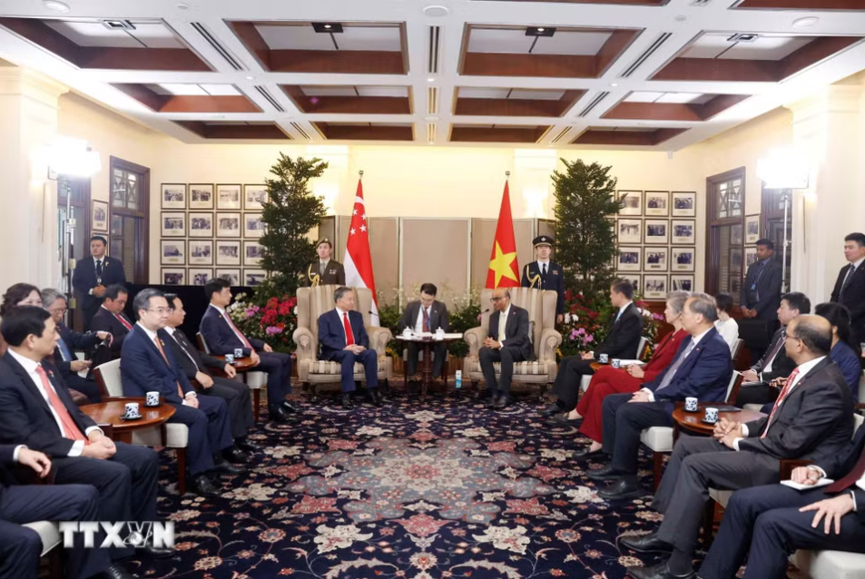 Lễ đón Tổng Bí thư, Chủ tịch nước Tô Lâm và Phu nhân thăm cấp Nhà nước Singapore - Ảnh 17.