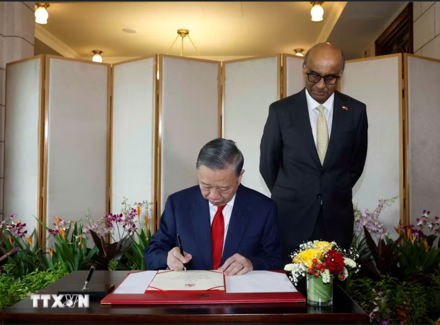 Lễ đón Tổng Bí thư, Chủ tịch nước Tô Lâm và Phu nhân thăm cấp Nhà nước Singapore - Ảnh 18.