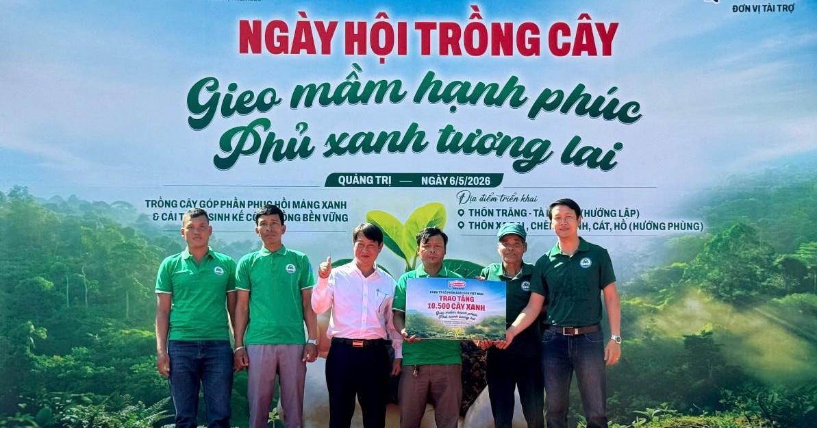 Acecook Việt Nam khởi động dự án trồng 10.500 cây xanh tại tỉnh Quảng Trị