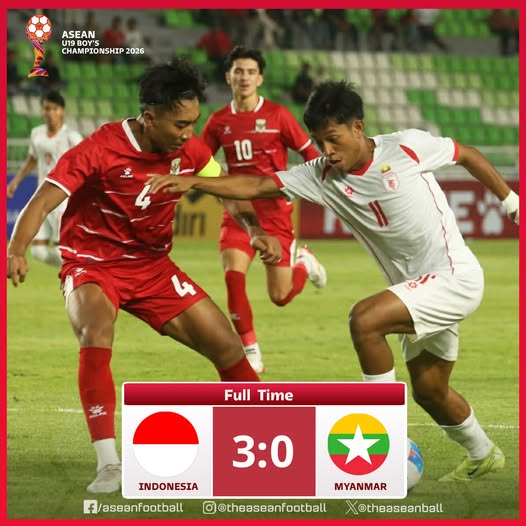 Indonesia thắng đậm Myanmar, vẫn chưa thể giành ngôi đầu từ tay U19 Việt Nam ở Giải Đông Nam Á - Ảnh 1.
