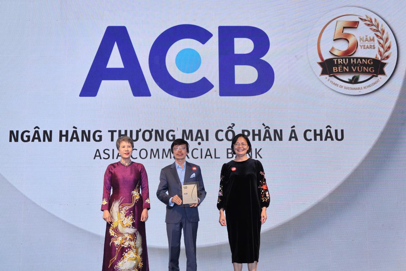 ACB được vinh danh Top 50 Doanh nghiệp phát triển bền vững tiêu biểu - Ảnh 1. ACB được vinh danh Top 50 Doanh nghiệp phát triển bền vững tiêu biểu - Ảnh 1.