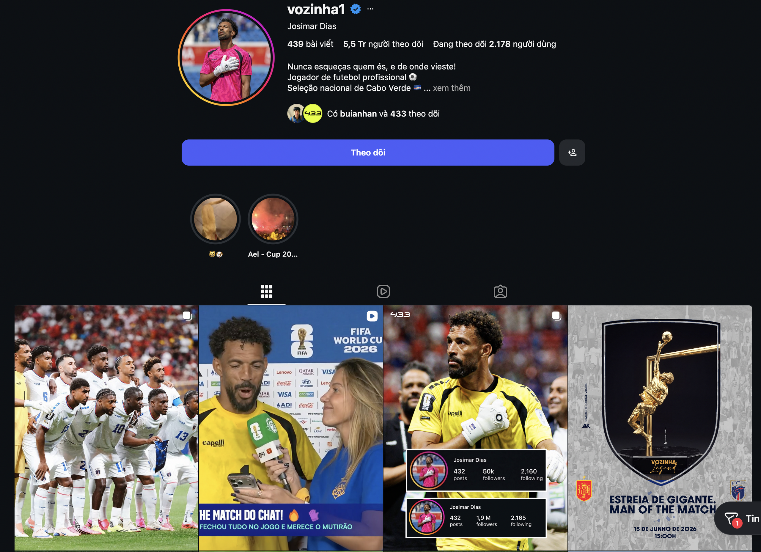 Thủ môn 40 tuổi của Cabo Verde thành hiện tượng World Cup, tăng gần 5 triệu người theo dõi - Ảnh 1.
