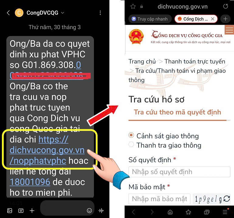 Xuất hiện thủ đoạn lừa đảo chiếm đoạt tài sản qua thông báo vi phạm giao thông - Ảnh 1.