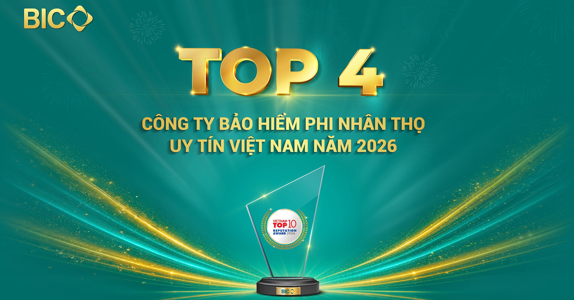 BIC lọt TOP 4 công ty bảo hiểm phi nhân thọ uy tín lần thứ hai liên tiếp