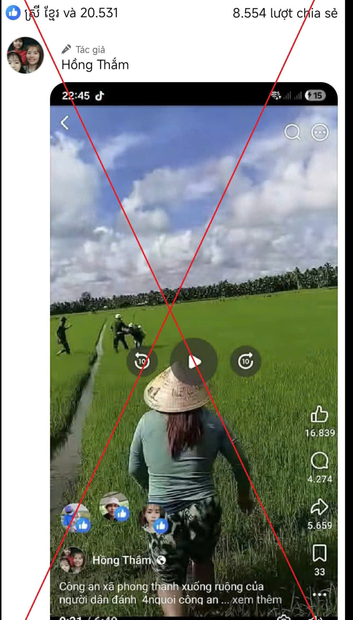 Vĩnh Long: Làm rõ vụ anh em ruột phun thuốc diệt cỏ và tấn công công an - Ảnh 1.