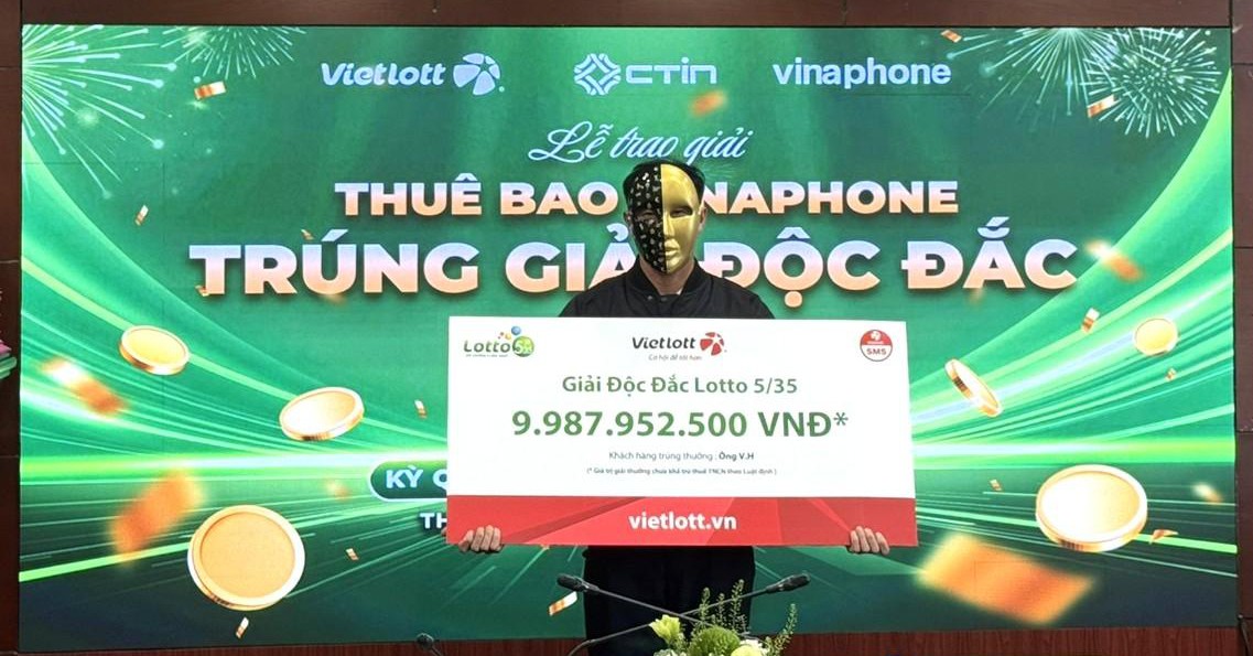 Chọn số theo giấc mơ, người đàn ông tại Quảng Trị trúng độc đắc Lotto 5/35 gần 9,99 tỉ đồng