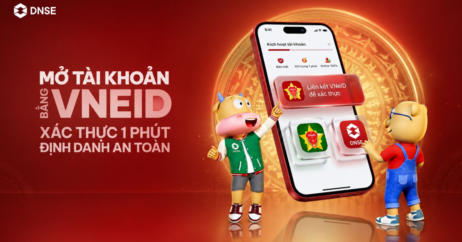 DNSE hoàn tất liên kết VNeID, rút ngắn quy trình mở tài khoản chứng khoán