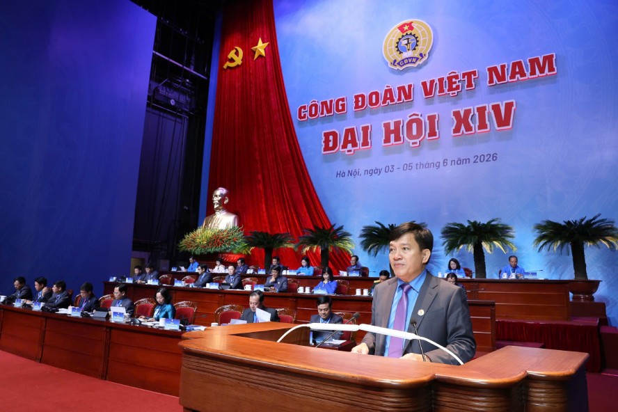 Đại hội XIV C&ocirc;ng đo&agrave;n Việt Nam khai mạc phi&ecirc;n thứ nhất - Ảnh 5.