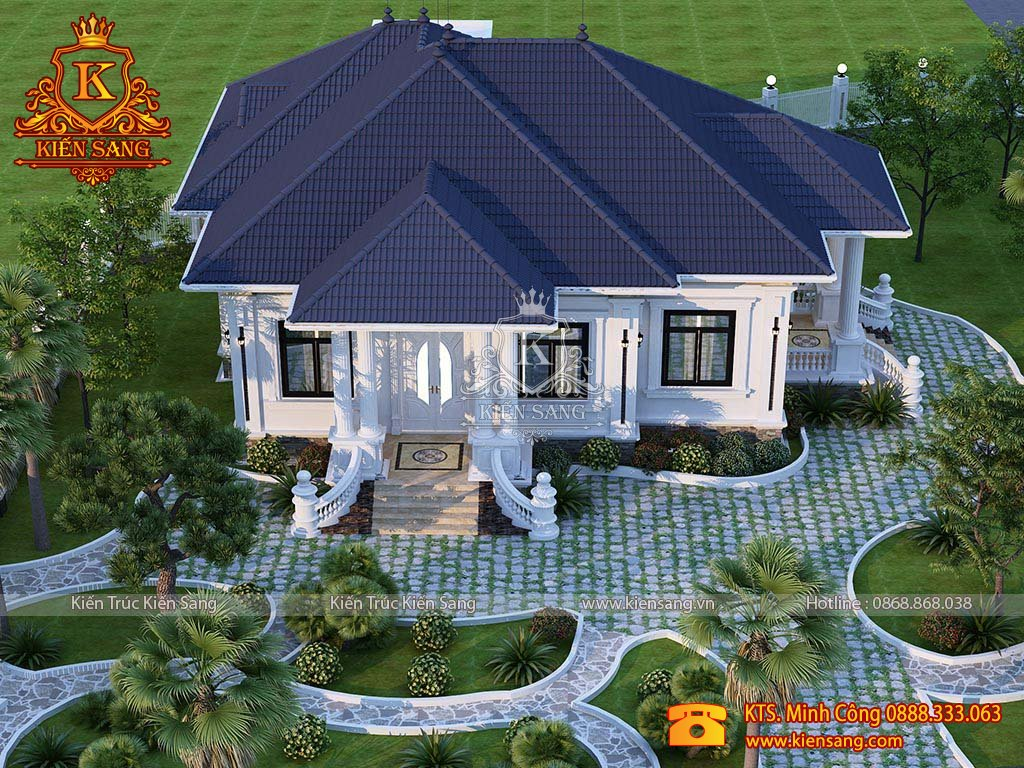 Mẫu nhà cấp 4 mái Thái đẹp, đầy đủ tiện nghi tại Kiến Sang - Ảnh 1.