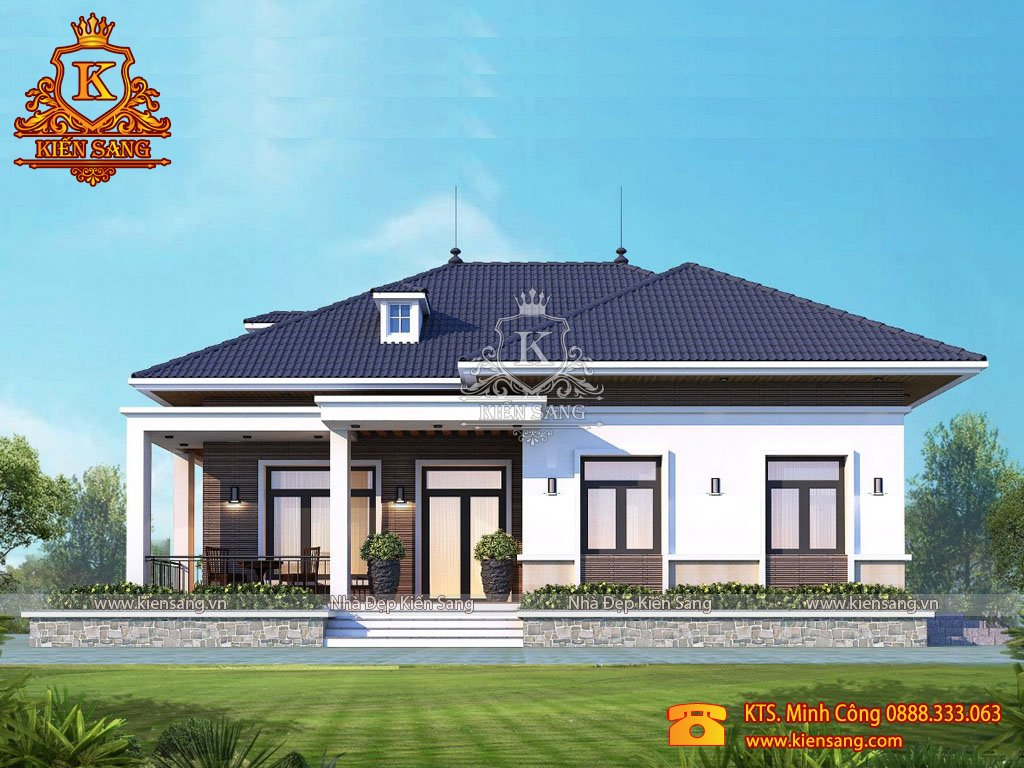 Mẫu nhà cấp 4 mái Thái đẹp, đầy đủ tiện nghi tại Kiến Sang - Ảnh 2.