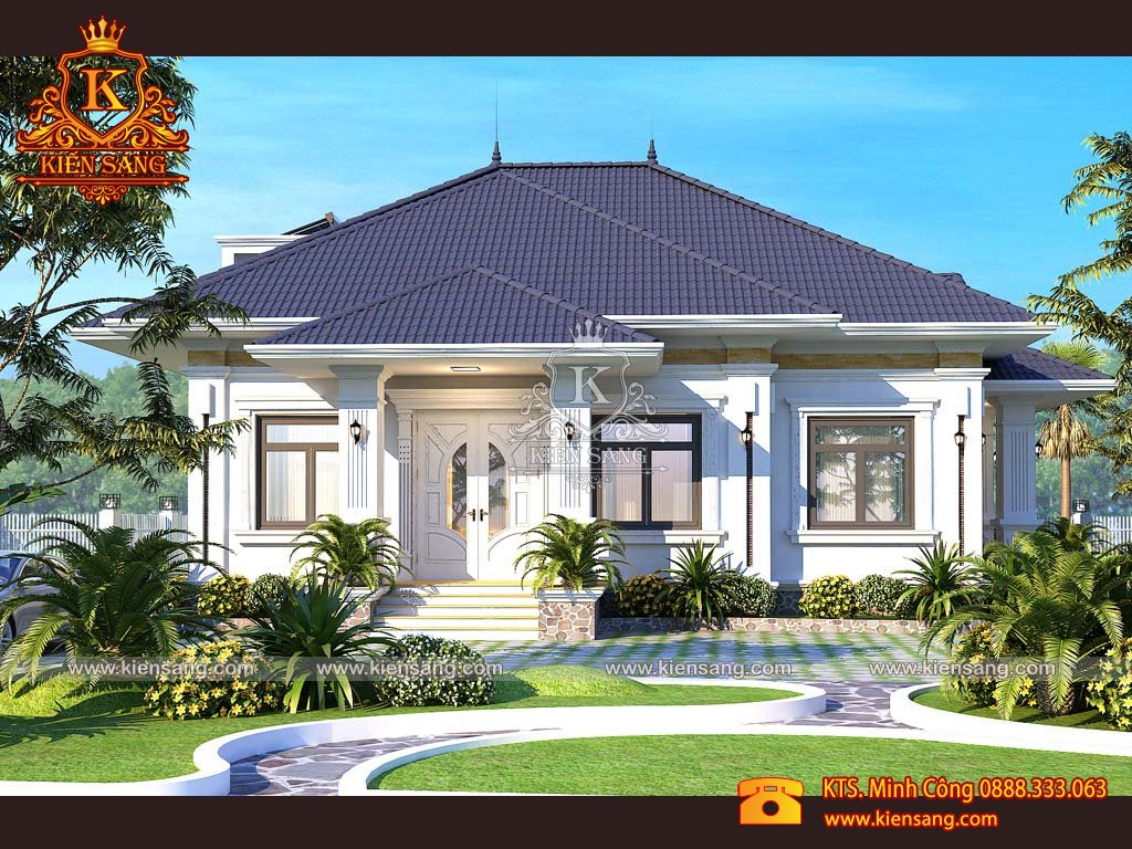 Mẫu nhà cấp 4 mái Thái đẹp, đầy đủ tiện nghi tại Kiến Sang - Ảnh 3.