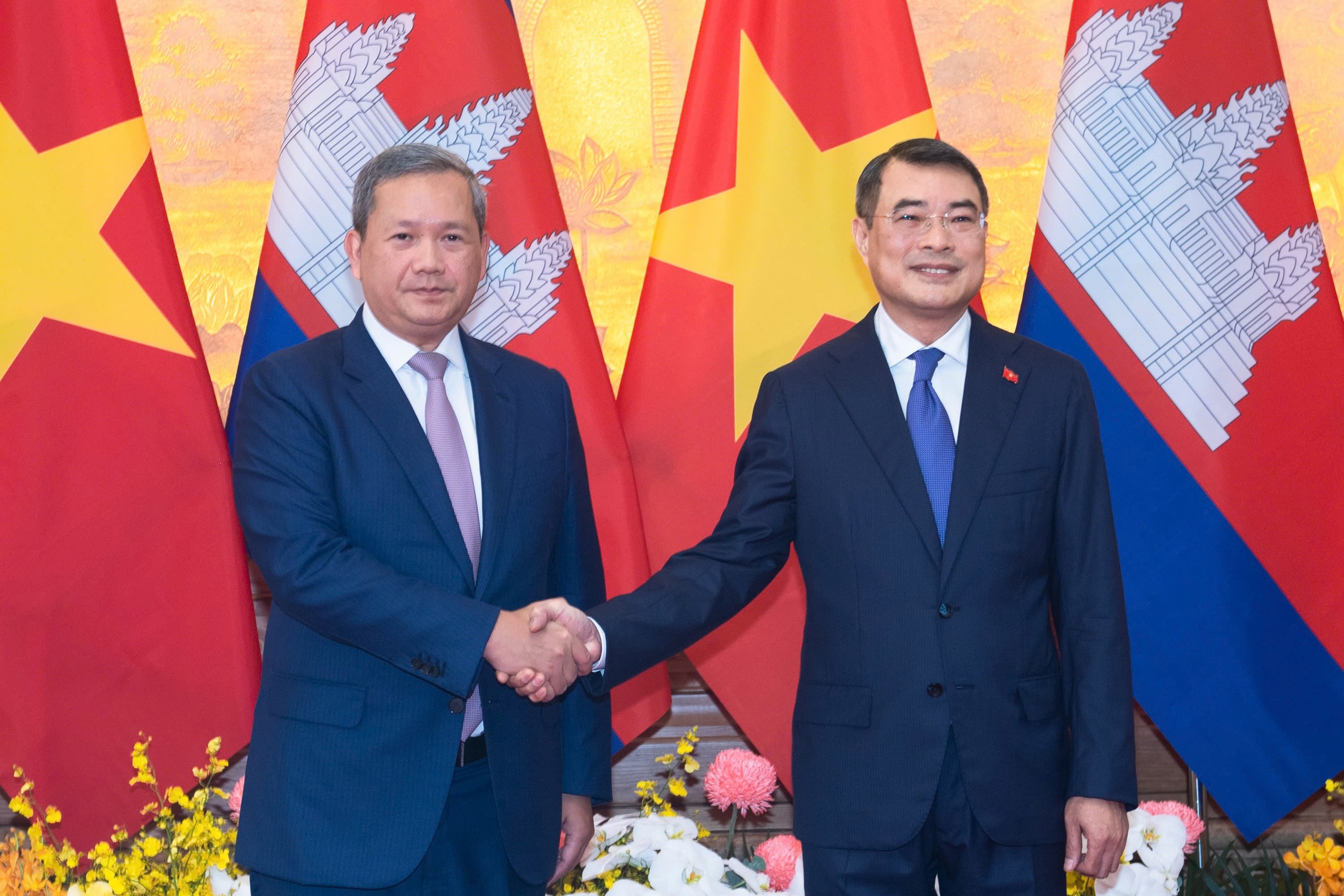 Thủ tướng Lê Minh Hưng chủ trì lễ đón chính thức Thủ tướng Campuchia - Ảnh 7.