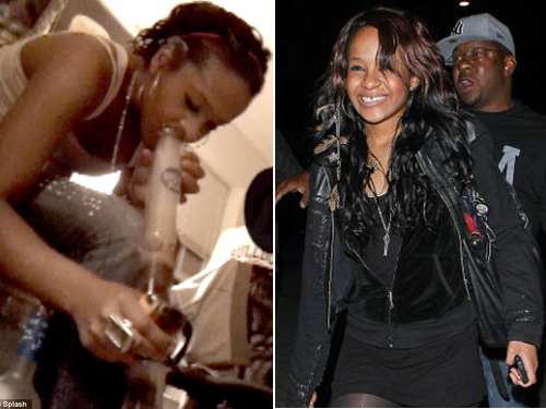 Lộ ảnh con gái Whitney Houston hút cần sa