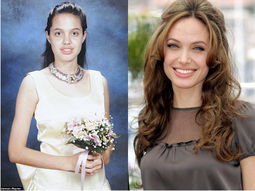 Angelina Jolie lộ ảnh kém xinh thời con gái