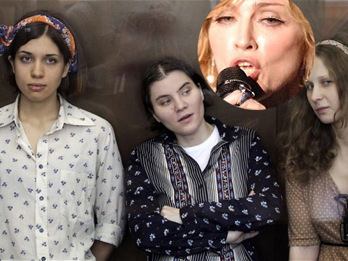Madonna kêu gọi khoan hồng ban nhạc chế nhạo Putin
