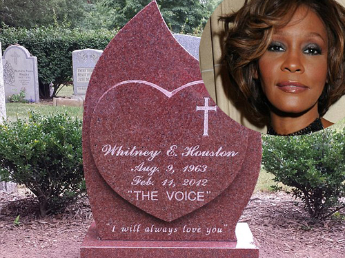 Mộ Whitney Houston đã có bia tưởng niệm