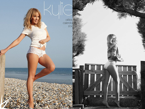 Kylie Minogue “chân dài, eo thon” trên ảnh lịch