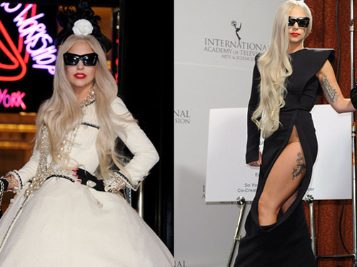 Choáng với đầm xẻ của Lady Gaga