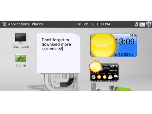 Tạo Desktop Widget trên Linux Mint 12