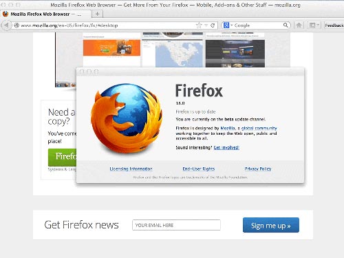 Firefox 18 Beta hỗ trợ màn hình Retina