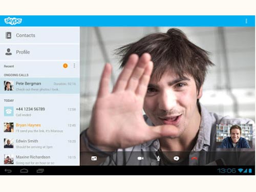 Skype đã hỗ trợ cho máy tính bảng Android