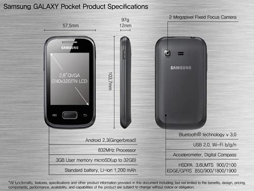 Lộ diện Samsung Galaxy Pocket Plus