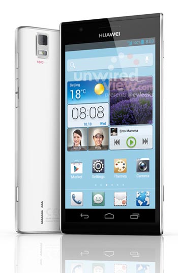 Lộ thiết kế chính thức của Huawei Ascend P2