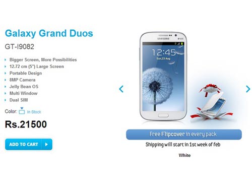 Galaxy Grand Duos ra mắt giá 400 USD