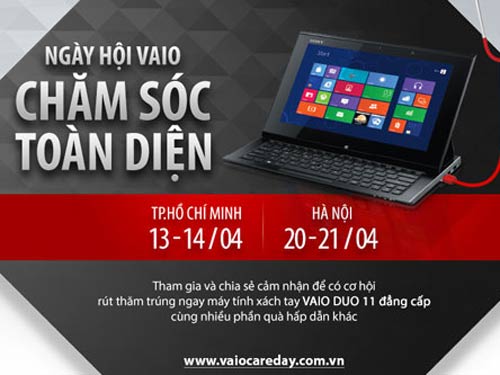 Bảo trì laptop Sony VAIO miễn phí