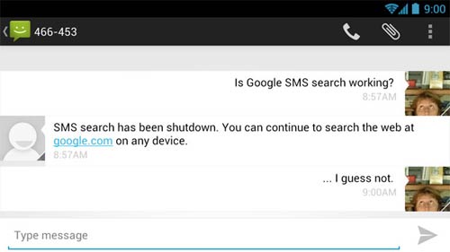 Google "trảm" dịch vụ SMS Search