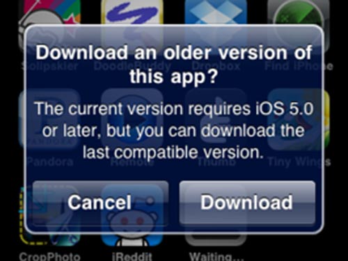 Thiết bị iOS cũ có thể cài đặt ứng dụng tương thích