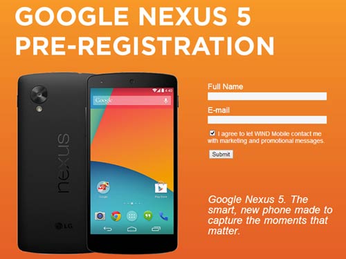 Nexus 5 lộ diện thông số đầy đủ