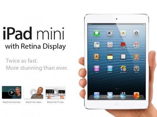 iPad mini Retina đã lên kệ, giá 399 USD