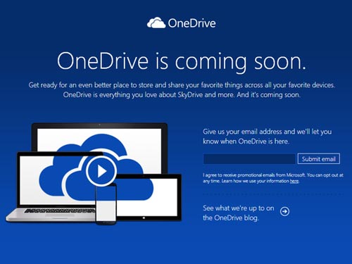 Microsoft công bố OneDrive thay SkyDrive