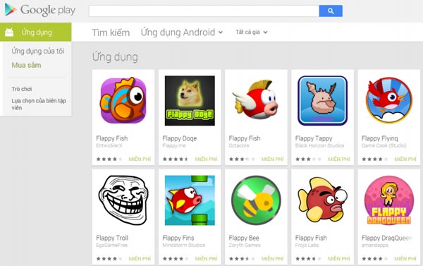 Cửa hàng ứng dụng Apple, Google từ chối tựa game dính đến "Flappy"