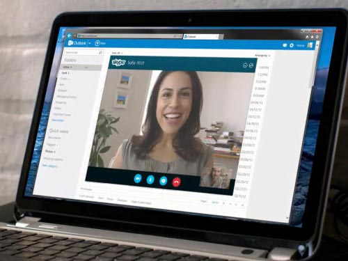 Skype đã tích hợp rộng rãi trong Outlook.com